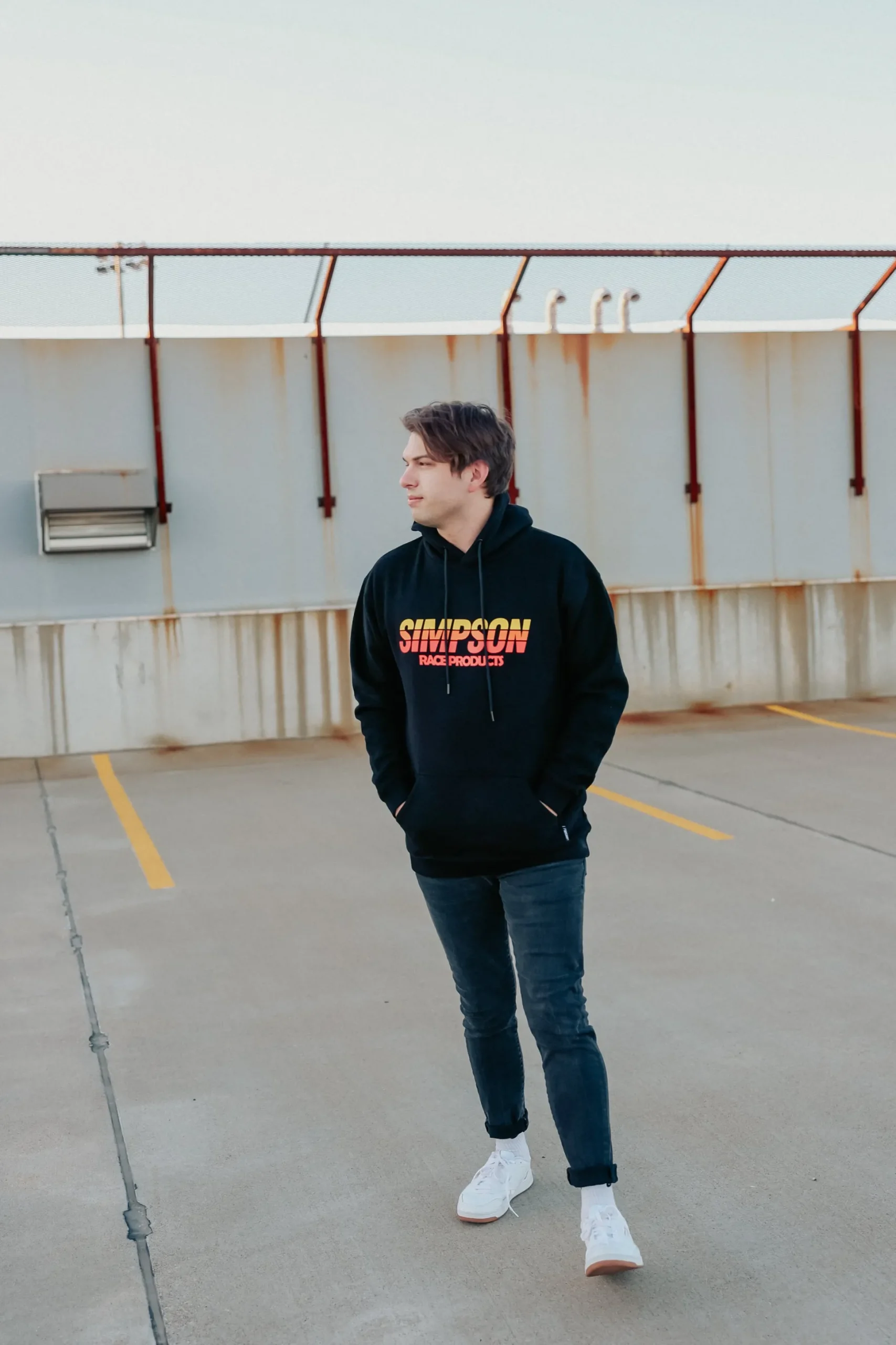 Racing Stripes Hoodie L